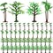 24 Pcs Mini Toy Jungle Trees Plastic Model Coconut Trees Figurines with Base Cake Decoration Rainforest Diorama Supplies Scenery Architecture